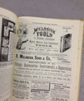 Book: The Model Engineer & Amateur Electrician Vol. 6 (1902); open page shows Melhuish Tools advertisement.