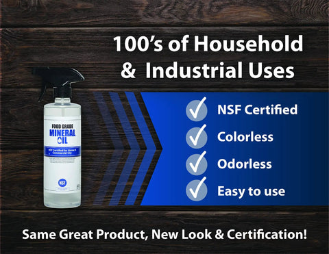 Premium Food Grade Mineral Oil For Wood Surfaces 16 Ounce Spray Bottle With Sprayer Ideal For Butcher Block And Cutting Boards