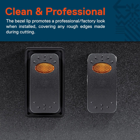 1 Slot Rocker Switch Panel Housing Kit with industry standard fit and heavy duty construction for a clean OEM look and mount.