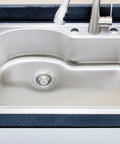 Offset Single Bowl Topmount Stainless Steel Kitchen Sink 18 Gauge Built Tough With Scratch Resistant Matte Finish Type 304
