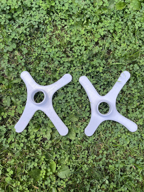 End connectors for Adjustable Dog Agility Cavaletti Jump Set Of 4 For Backyard Training And Rehab on grass