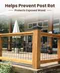 Built Tough Aluminum Pyramid Post Cap For True 3.5-Inch Wood Posts Weather Resistant Black Outdoor Deck And Fence Cover