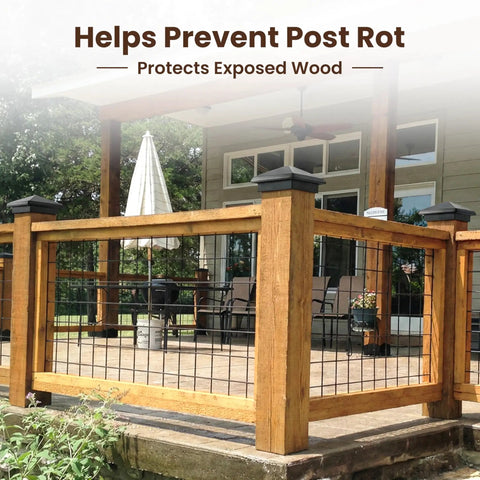 Built Tough Aluminum Pyramid Post Cap For True 3.5-Inch Wood Posts Weather Resistant Black Outdoor Deck And Fence Cover