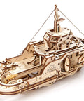 Rubber Band Powered Tugboat Model Kit 3D Wooden DIY Self Assembly Brainteaser With Mechanical Gears And Pendulum Motion wooden tugboat