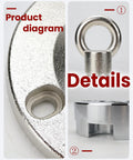 Three Pack Universal Lifting Ring Eye Bolts For Outboard Motors MT0022 Compatible With Yamaha V8 V6 Lifting Adapters MT0025 And Mercury Verado MT0024 OEM Equivalent Quality Beefy Heavy Duty Marine Lifting Eyebolts, close-up detail