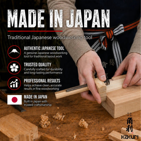 Top Tier Japanese Marking Gauge Double Blade Kebiki Scribe Tool Dead On Alignment used for wood layout projects with bamboo body and steel blades.