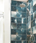 Kings Tradition Blue Porcelain Wall Tile Square Seven And Seven Eighths Inch By Fifteen And Three Quarters Inch For Indoor Walls
