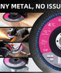 Front view of 4 1/2 in flap disc, 40 grit Type 27 zirconia abrasive for angle grinder; metal/wood finishing, 12-pack