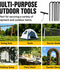 Heavy Duty Trampoline Stakes Anchors 12 Inch Ground Anchors With T Hook 8 Pack for securing outdoor gear and decor.