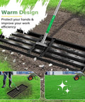 Extra Wide Lawn Leveler Rake With Heavy Duty Yard Leveling Tool 48 By 10 Inch Adjustable Steel Extendable Handle Ideal For Garden Golf Lawn And Farm Smooths Soil Removes Stones Fixes Slopes in use on soil
