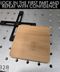 Bombproof Galvo Laser Fence Kit 8 Piece Alignment Fixture For 25mm Pattern Tables on machine with wooden piece