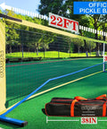Portable Pickleball Net Set For Driveway With Regulation 22 Foot Net Weather Resistant Steel Frame Easy Setup Includes Carrying Bag And Four Pickleballs For Backyard Fun And Casual Matches