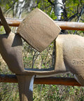 Crossbow Buck Replacement Core With Open Layered Polyfusion Technology displayed on a GlenDel target frame outdoors.