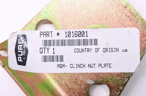 Badass Clinch Nut Plate And Transfer Case Cable Shifter Fix For Switchback Rmk Sleds 1016001 metal nut plate with label.