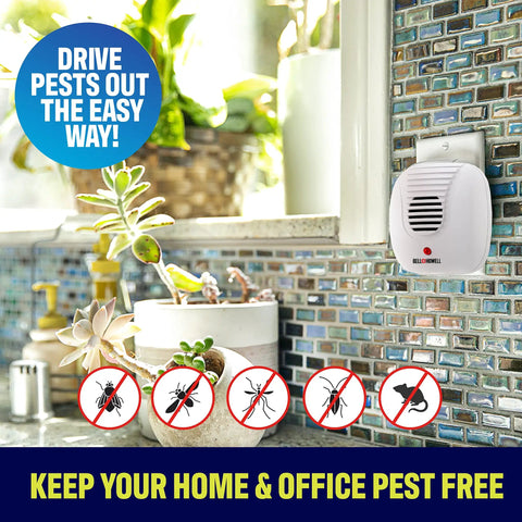 Ultrasonic Pest Repeller Pack Of 3 For Safe Chemical Free Pest Control At Home Kitchen Office Warehouse Hotel Pet Friendly