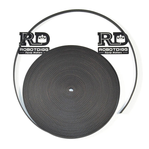 HTD 5M Timing Belt 5mm Pitch, 15mm Wide Open Ended Synchronous Belt, 10 Meter Pack displayed in circular roll