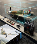 Brushless RC Plane With 4 Channel Remote Spitfire Fighter RTF Gyro Stabilizer Aileron Advanced Aerobatics Three Flight Modes