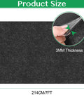 Outdoor Shed Floor Mat 7 X 4 Ft Waterproof Oil Absorbing Carport Pad With Non Slip Backing detail showing 3MM thickness