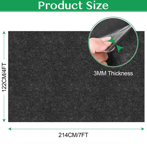 Outdoor Shed Floor Mat 7 X 4 Ft Waterproof Oil Absorbing Carport Pad With Non Slip Backing detail showing 3MM thickness