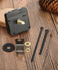 28 Mm Long Shaft Quartz Clock Movement Replacement Kit with Metal Hook for DIY Clock Repair, Black Finish, Clock Parts
