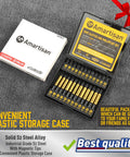 24-Piece Slotted And Phillips Drill Bit Set With S2 Alloy Steel Magnetic Tips, 2.3-Inch Long, Stored In Durable Box
