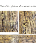 Concrete Stamp Set With Wood Grain And Stone Wall Textures For DIY Pro Grade Stamped Concrete Projects Includes Texture Stamps Mats Edge Molds And Decorative Molds For Realistic Wood Grain Or Stone Look effect on concrete surface