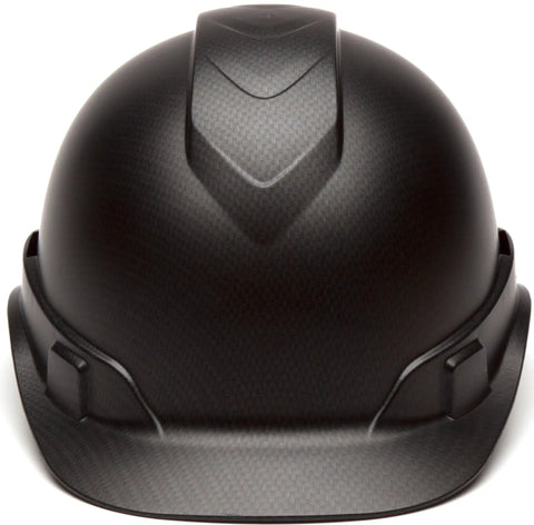 Cap Style Hard Hat With Low Profile Design And Matte Black Graphite Pattern, Ultra Lightweight ABS Protection, Four Position Harness For Custom Fit, Vented Pressure Pad Keeps Straps Stable For All Day Comfort