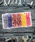 Huge 158 Piece Assorted Wire Ferrule Kit For Pros And DIYers Including Quick Connect Electrical Caps Reliable Screw Terminals Perfect For Indoor Outdoor Wiring And Junction Box Installations, assorted colors in storage case