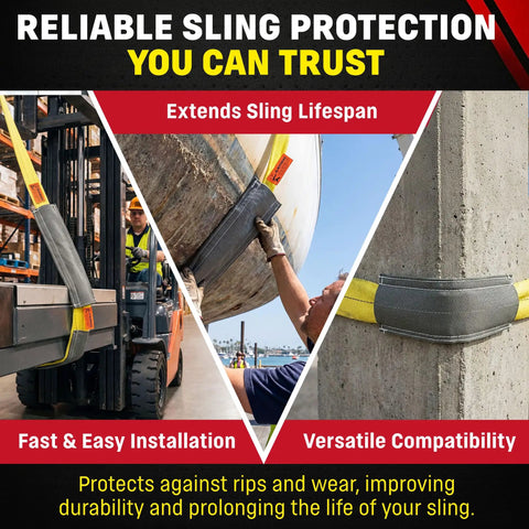 Heavy Duty 4 Inch Nylon Sling Sleeve Wear Pad Crafted Stateside With Secure Hook And Loop Closure To Keep Flat Endless And Round Rigging Slings Slick And Saved From Scratches
