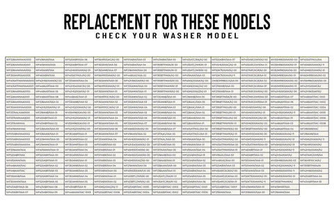 List of compatible models for 4 Pack Washing Machine Shock Absorbers For Samsung Front Load Washers DC66-00470A DC66-00470B AP4206426