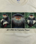Transferred image on t-shirt using Jet Pro Soft Stretch Heat Transfer Paper For Inkjet Printers White 8.5 By 11 Inches 100 Sheets