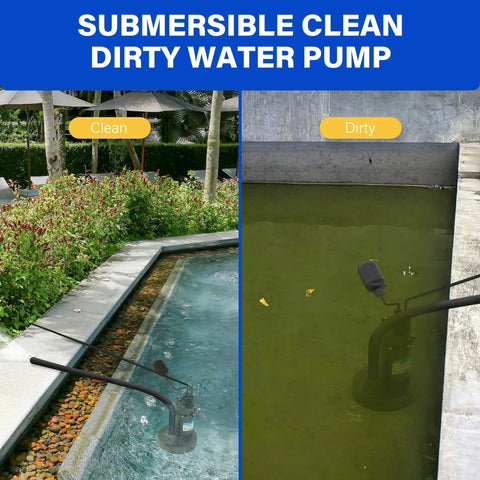 Beast Submersible Sump Pump For Clean And Dirty Water With Automatic Float Switch in garden pool and dirty water setting