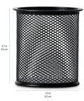 Wire Mesh Pen Holder And Pencil Cup Desk Organizer For Stationery And Office Supplies Sturdy Steel Mesh With Black Powder Coat