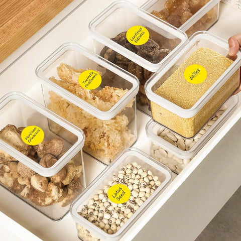 One Inch Yellow Color Code Dot Stickers For Office And Home Round Adhesive Inventory Dots Labels 1000 Per Dispenser Box Easy Peel Circle Stickers For Quick Organization And Tagging No Fuss on plastic containers