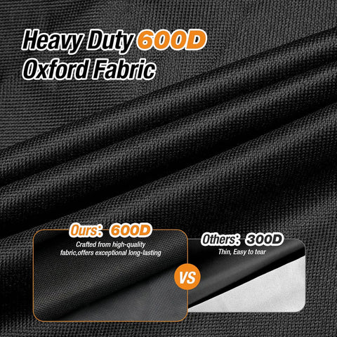 Heavy Duty Waterproof Leg Extension And Curl Machine Cover 600D fabric comparison versus 300D fabric detail