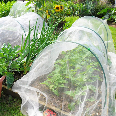 Ultra Fine Garden Netting 10 By 50 Feet For Raised Beds And All Veggies Mosquito And Pest Barrier Mesh over plants