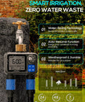 Dual Zone Sprinkler Timer For Garden And Lawn With 2 Brass Inlets Programmable Irrigation Controller Rain Delay Flexible Scheduling