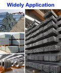 Stacks of steel tubes, pallets of block straps, and rolls of steel sheets highlight the versatility of the 12 Inch Heavy Duty Strapping Cutter For Steel Pet Pp Bands With Chrome Vanadium Blade Cuts Thick Tape Like Butter Featuring A Safe Bionic Beak Lightweight Design And Non Slip Handle For Smooth No Sweat Job Site Work Every Single Day.