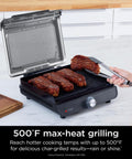 Electric Griddle And Indoor Grill With Interchangeable Plates For Grilling And Griddling Sear Steaks Burgers Salmon And Veggies