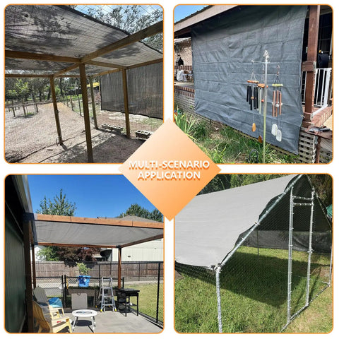 90 Percent Sun Shade Cloth For Outdoor Deck Backyard Patio Garden Pergola Cover Canopy Gray, Blocks Up To 90 Percent UV Rays And Keeps Your Patio Cool, Breathable Weatherproof Shade Fabric, 8x25ft multiple uses