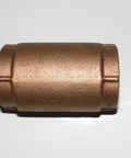 1-inch brass check valve body, side view, for water well pump and pressure tank installation