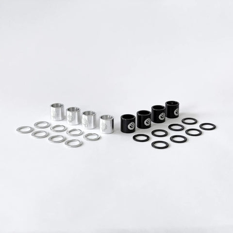 Precision Aluminum Spacers And Speed Rings Kit For Skateboards And Longboards, Crank Down Axles, Boost Bearing Longevity, includes parts