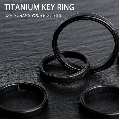 Heavy Duty Titanium Key Ring Set With Side Push Design For Easy One Hand Access Split Keyring And Carabiner Keychains