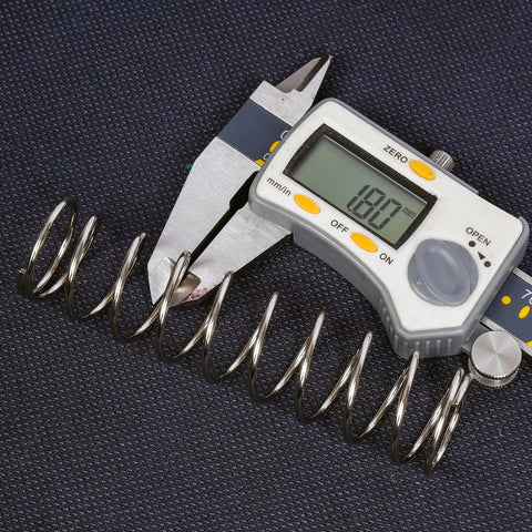 Caliper measuring 1.8mm wire diameter on ARRMA 1/8 Mojave 4S Spring Steel Shock Absorber Springs upgrade for RC trucks