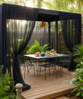 10x10 Ft Mosquito Netting For Garden Patio Doors Windows Outdoor And Indoor Use Raised Bed Screen Mesh Barrier Black Insect Netting Keeps Bugs Birds And Deer Out Multipurpose Outdoor Indoor Netting In Black White Green used on patio