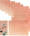 Ten Pack 73mm By 100mm Protoboard Kit With Copper Strip Boards 957 Holes Perfboard Budget Friendly Universal DIY Breadboard