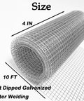 Beefy Heavy Duty One Quarter Inch Hardware Cloth Four By Ten Foot Galvanized After Welding Twenty Three Gauge Wire Mesh Roll