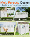 Outdoor Privacy Fence Screen With Lattice Mesh Panels For Yard Patio Backyard Conceals Air Conditioners Trash Cans