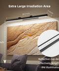 Heavy Duty Rechargeable Wireless Picture Light For Large Art Canvas And Paintings With Remote Control Three Adjustable Warm Cool White Tones Smart Auto Timer Smooth Wall Track Setup For Killer Gallery Glow illuminating a textured wall art.
