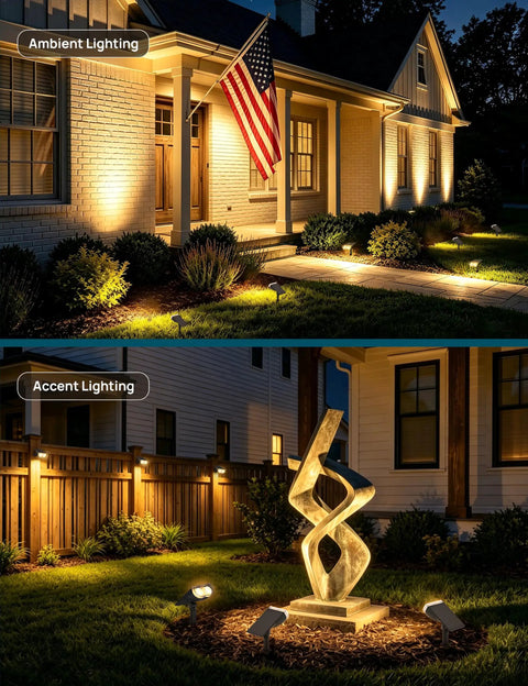 Waterproof Solar Outdoor Lights Led Landscape Spotlights With Dusk To Dawn Sensor Warm White Glow Three Adjustable Brightness Settings No Hassle Install And Killer Nighttime Vibes For Your Backyard